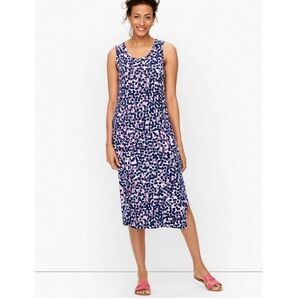 T By Talbots Sleeveless‎ Colorful Printed Twist Back Midi Dress Plus Size 3X